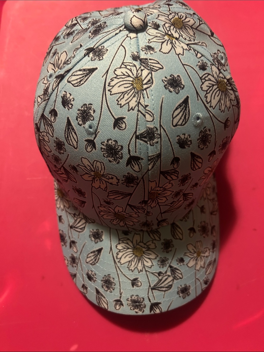 Women’s Floral Baseball Cap - Light Blue